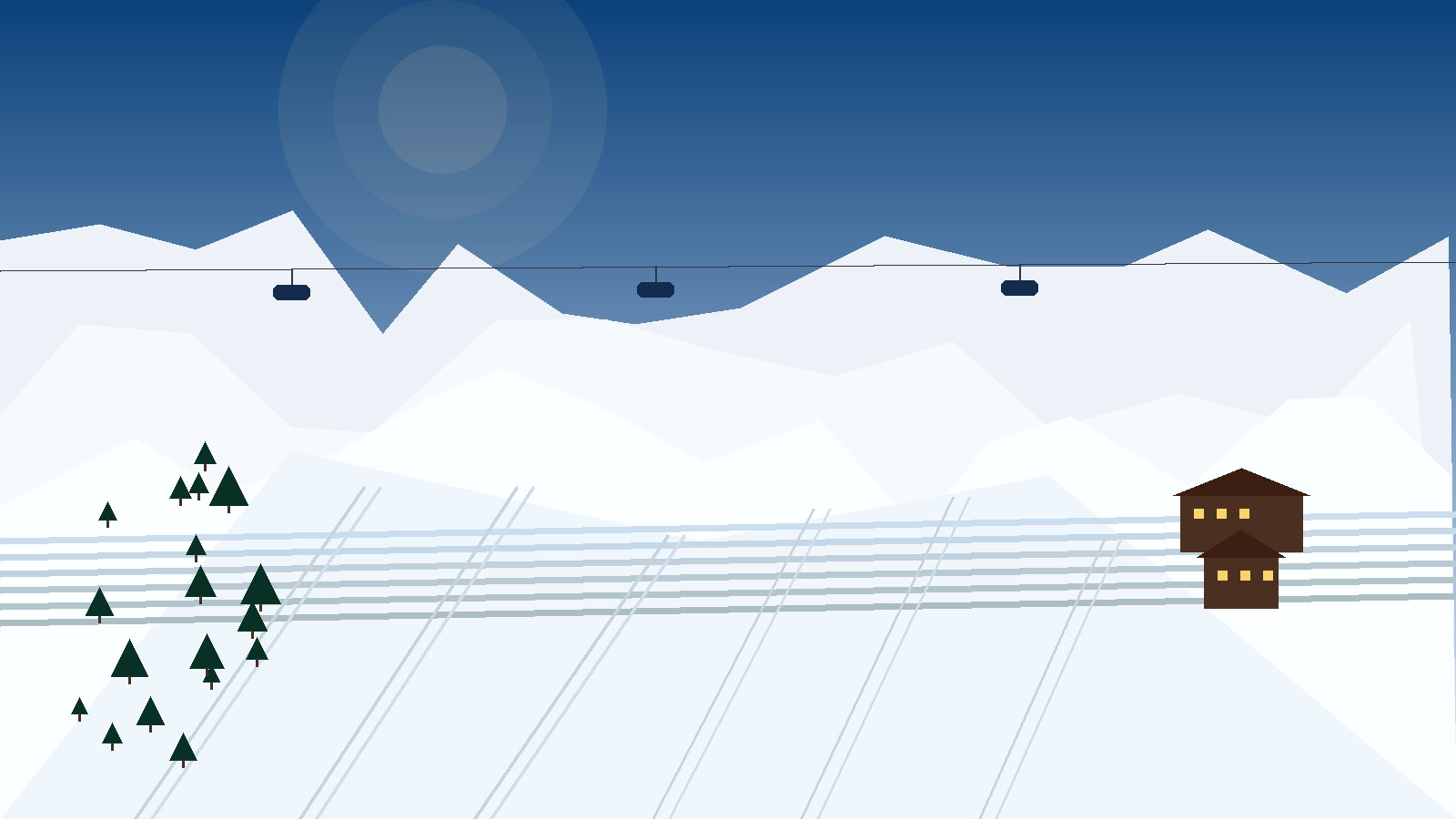 Tyrol morning slopes: Village promenade and winter architecture