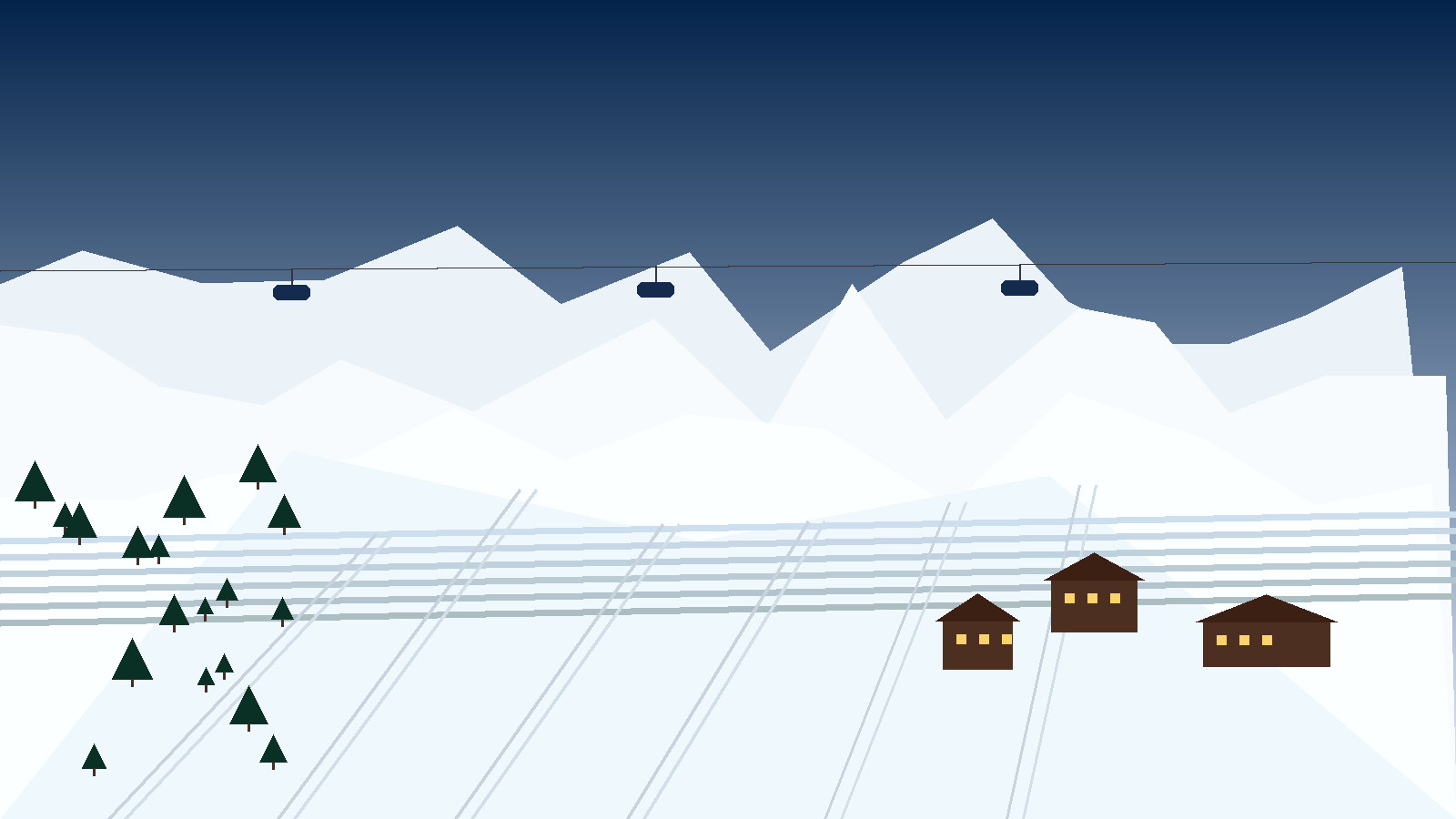 Tyrol morning slopes: Slope panorama and outlook