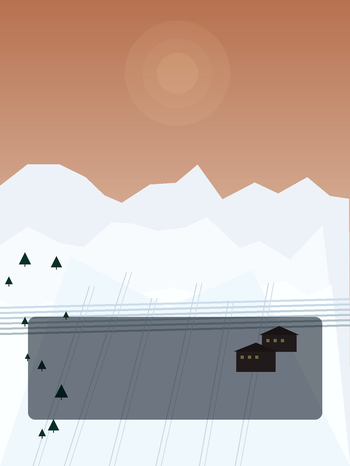 Tyrol morning slopes: Forest runs and shadow reading