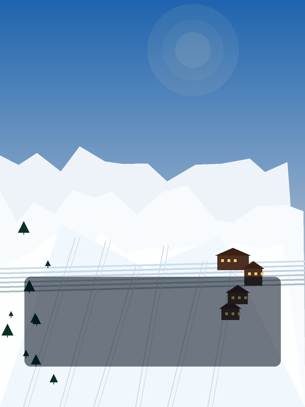 Tyrol morning slopes: Terraces and noon light