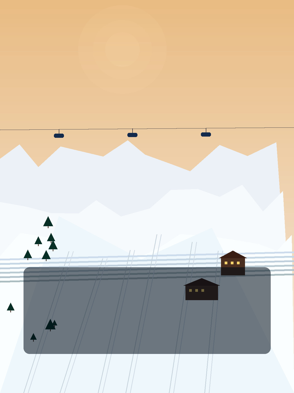 Valais height and calm: Village promenade and winter architecture