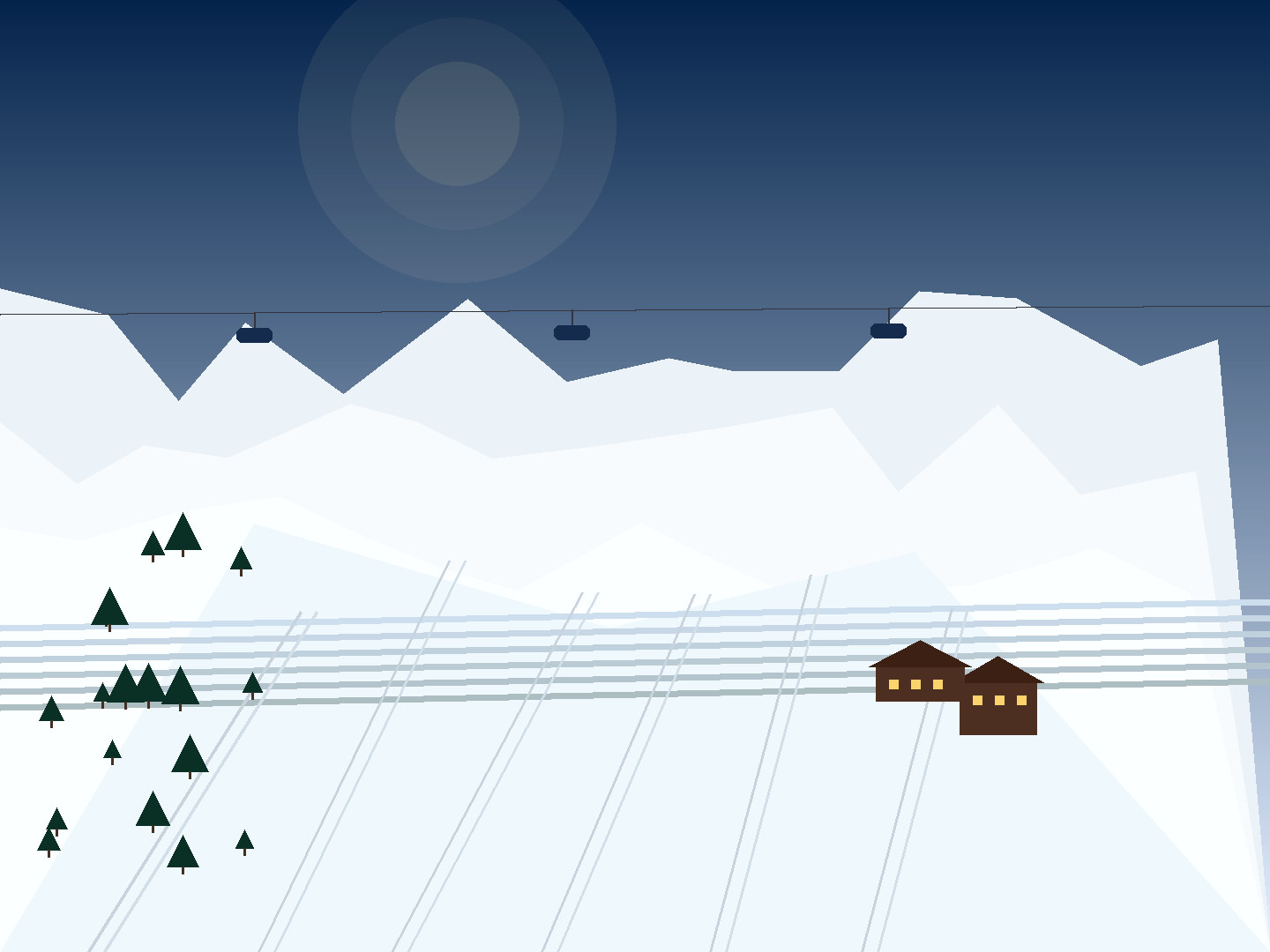 Dolomites light and stone: Village promenade and winter architecture