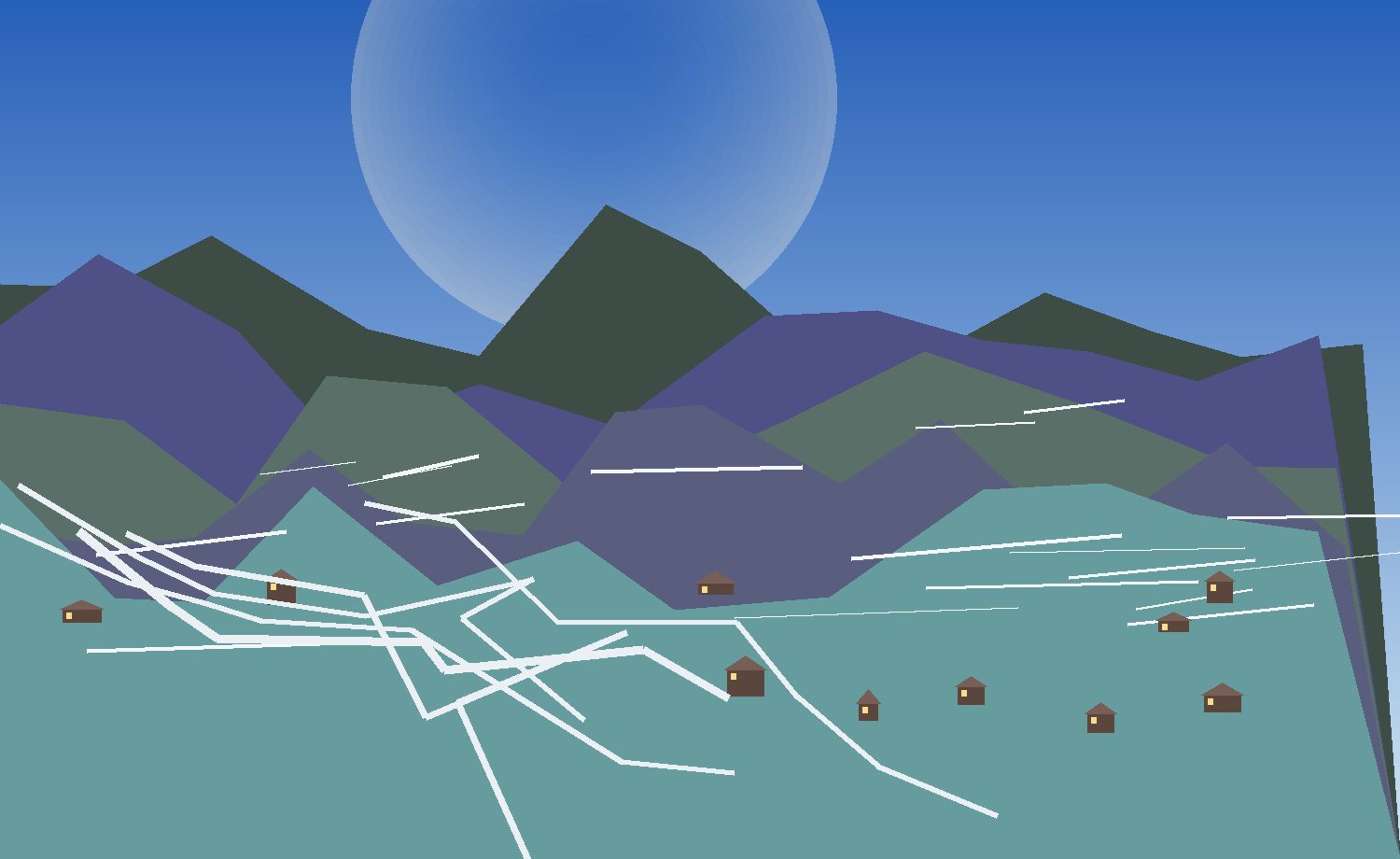 arrival flow quiet evening villages