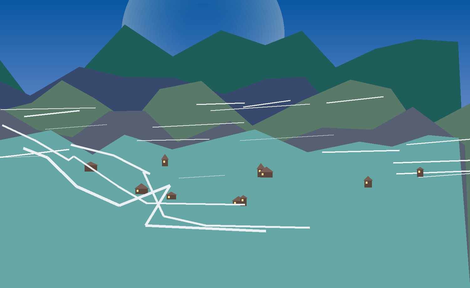 family calm sunrise slopes