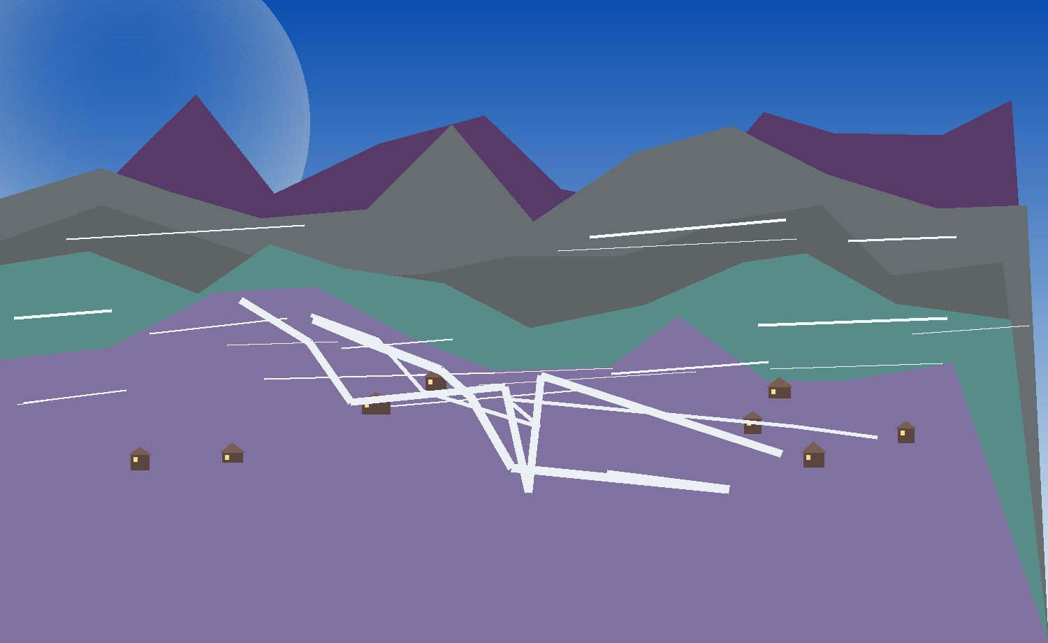 sport shape quiet evening villages