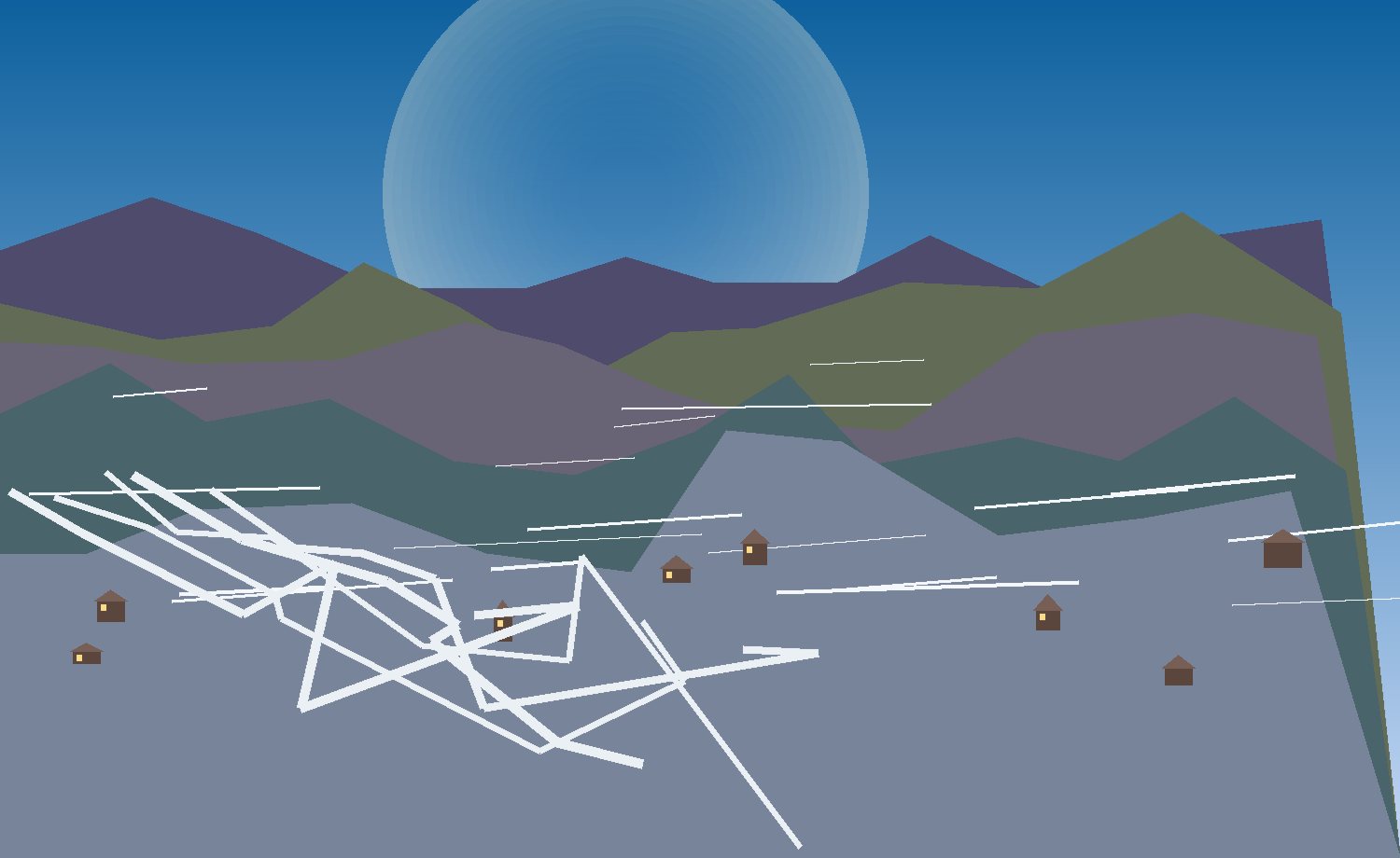 mountain light sunrise slopes