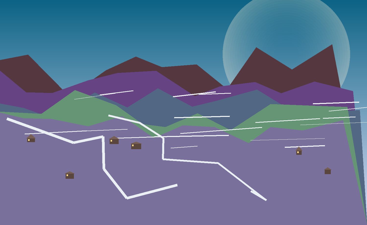 mountain light panorama terraces