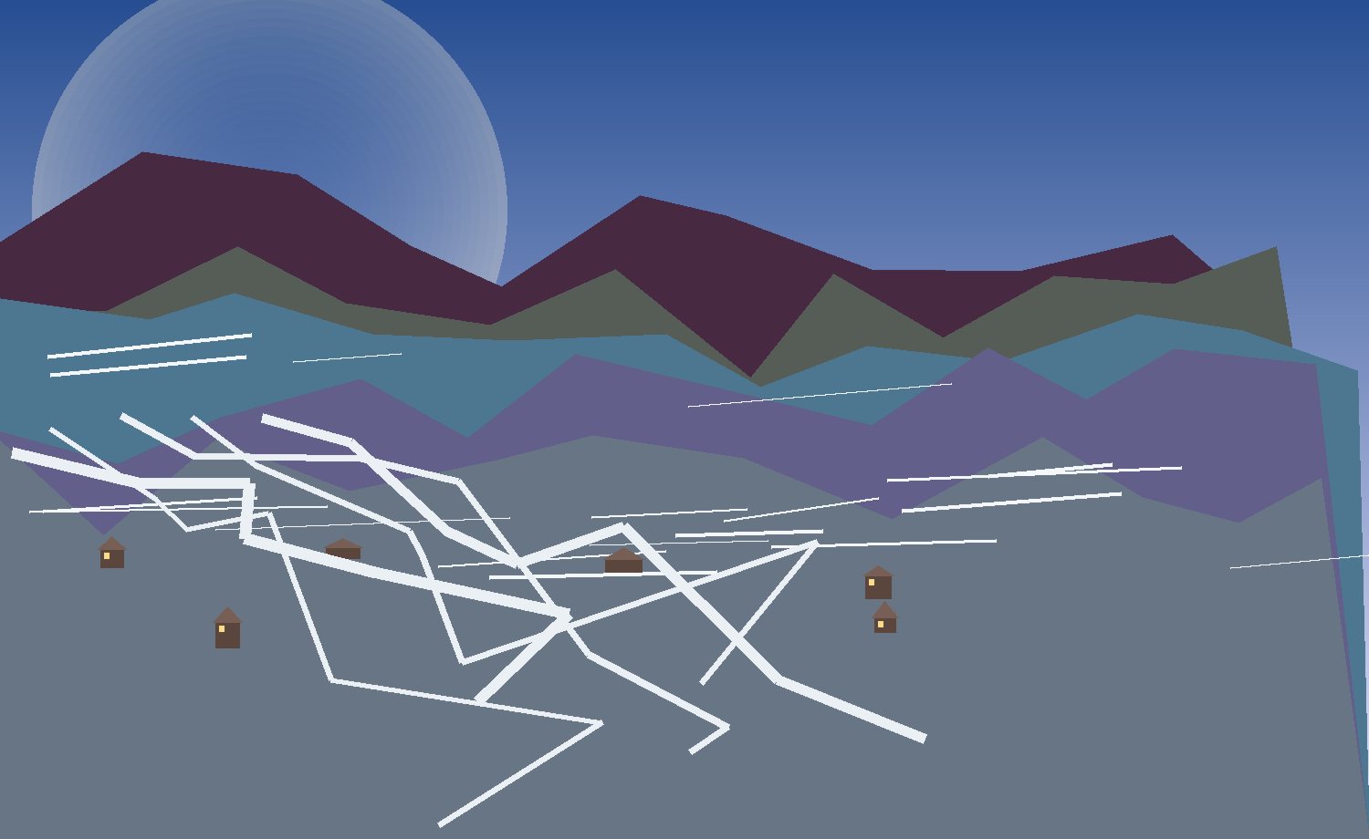 winter architecture panorama terraces