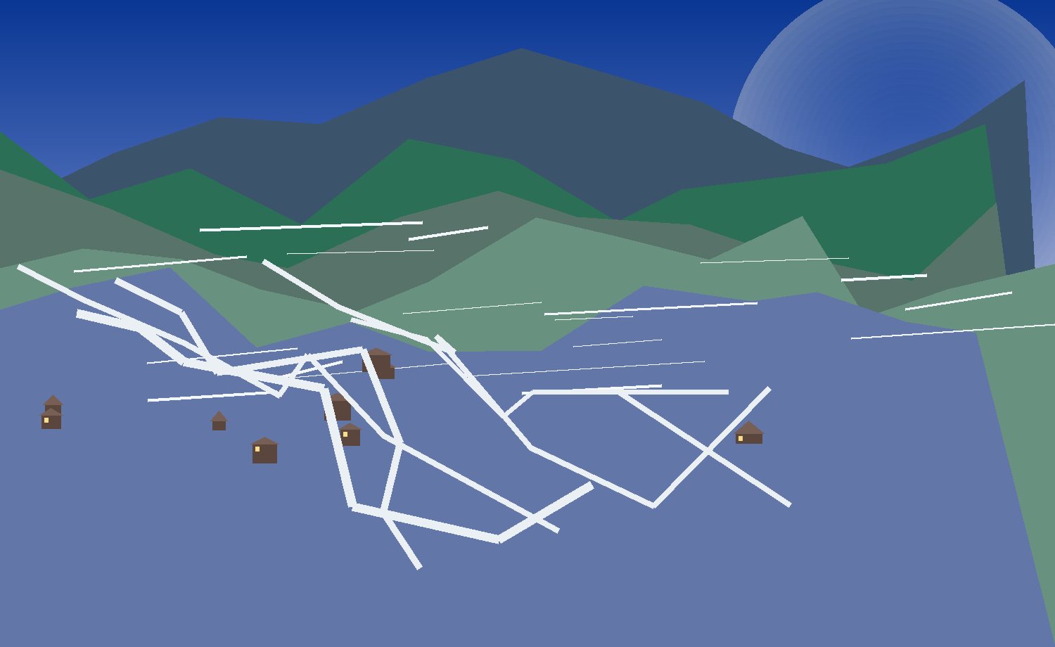 winter architecture quiet evening villages