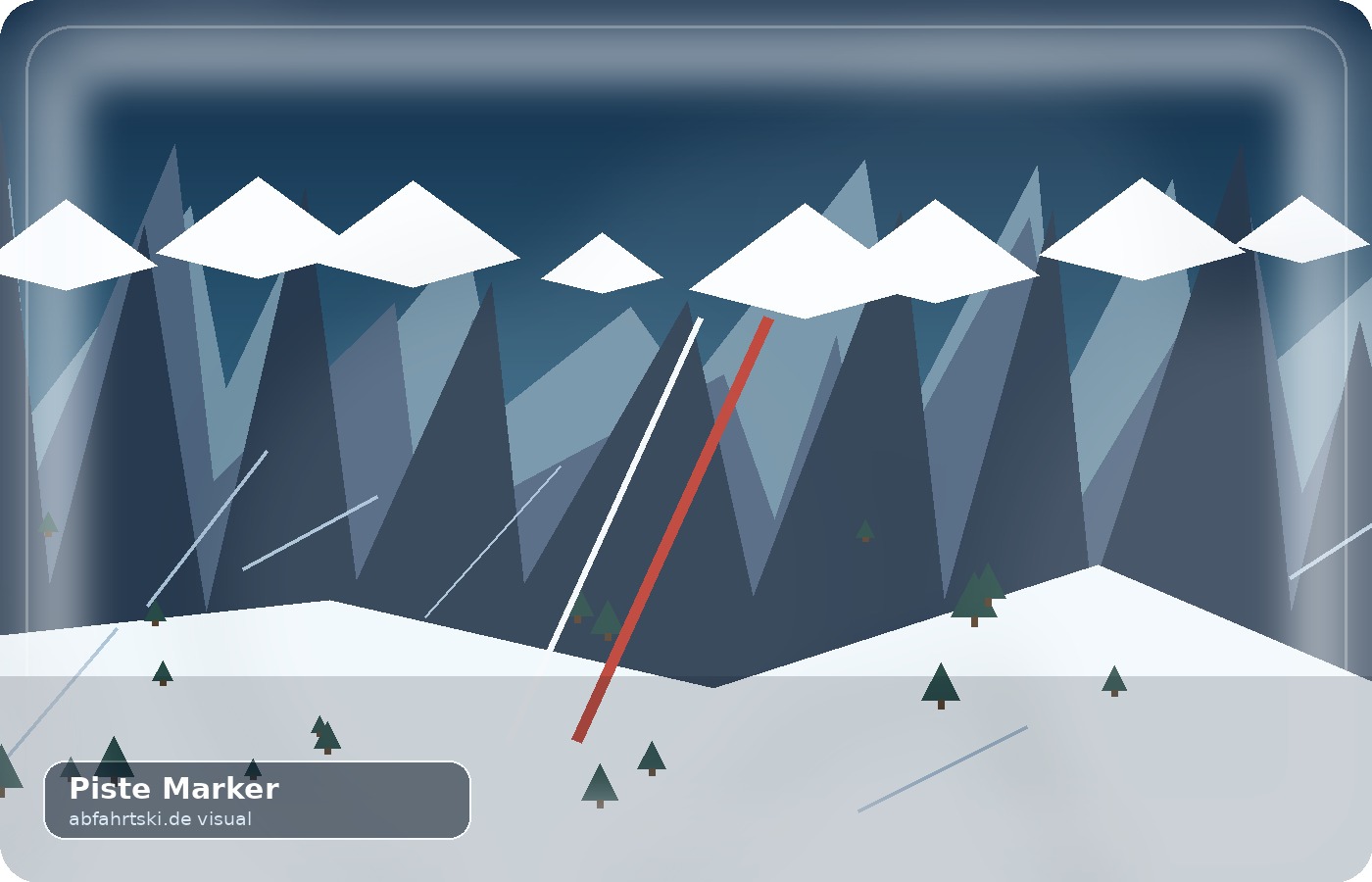 piste marker red line