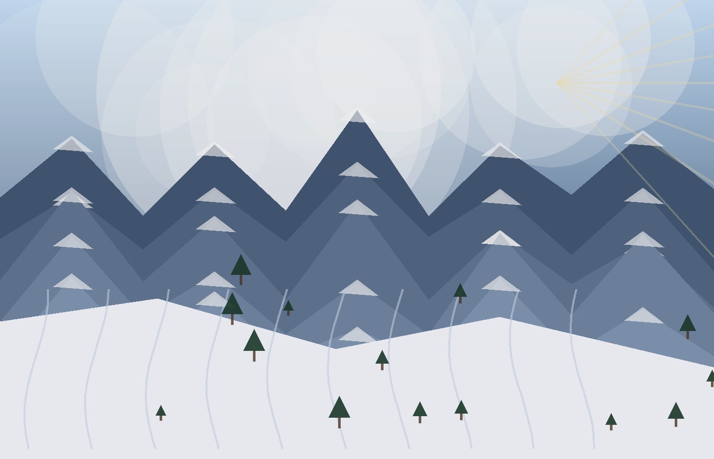 Lese fjelllys og skygger